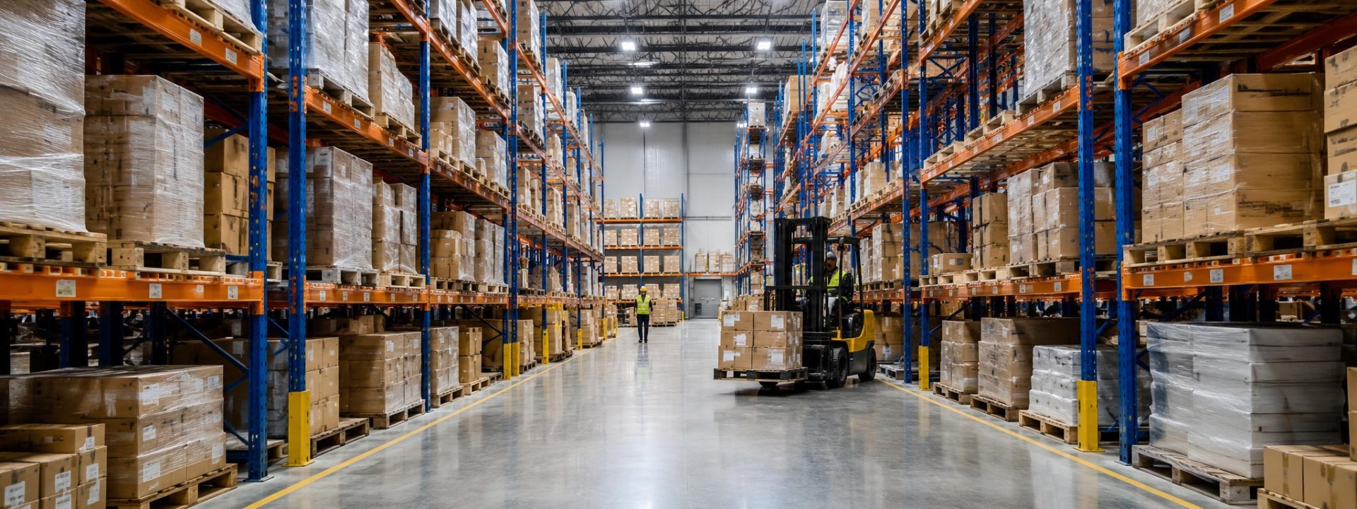 High-bay distribution warehouse